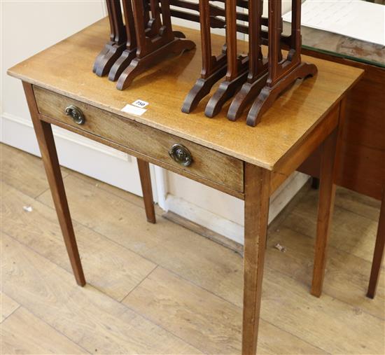 A late George III mahogany side table W.76cm